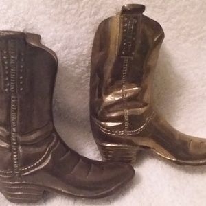 Bronze Cowboy Boot ornaments 1 set